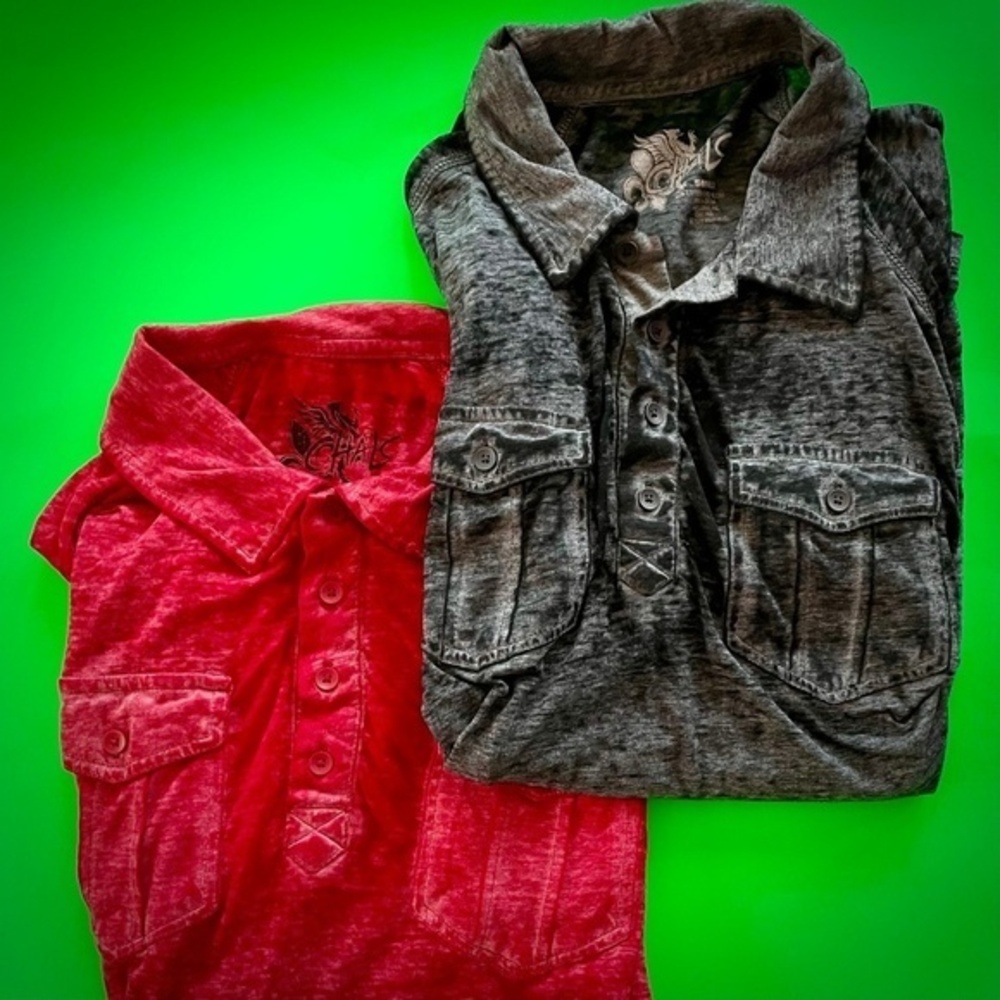 Set of 2 Chaos fitted shirts (thin material) (S)​​